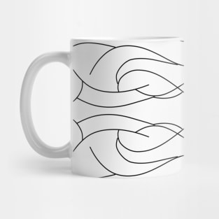 Geometric Waves Line Drawing Mug